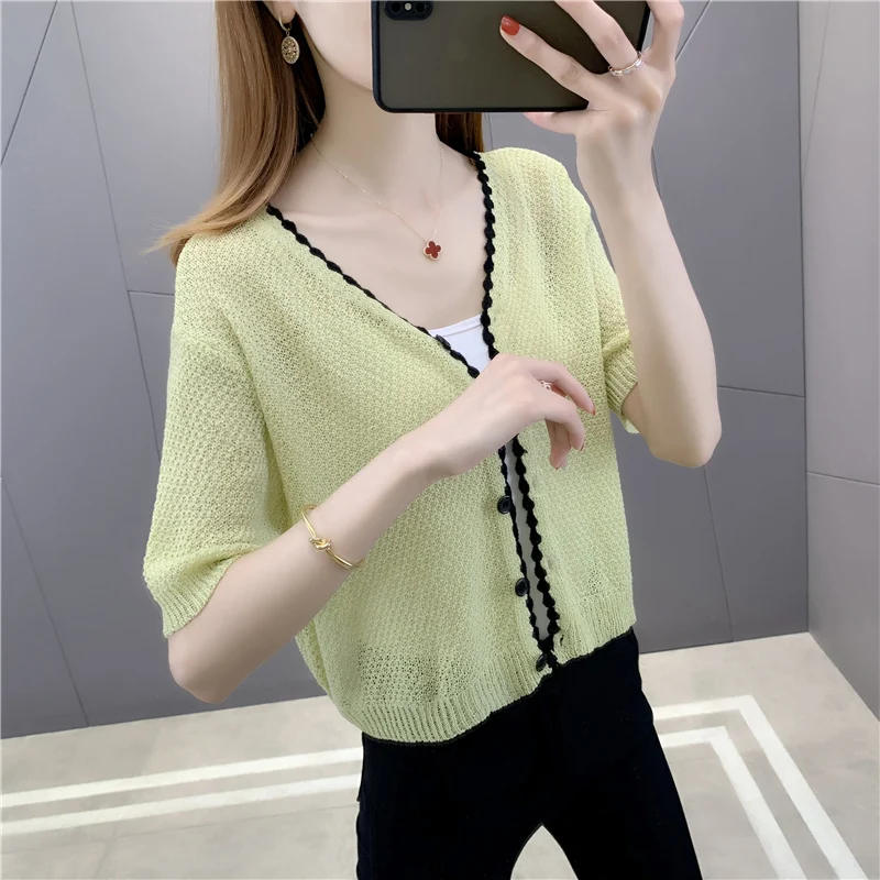 Трикотажный кардиган с V-образным вырезом 5 нитей № 2 |