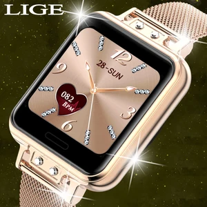 lige 2020 new smart watch women heart rate women menstrual cycle multifunction ladies smartwatch fitness tracker for android ios free global shipping