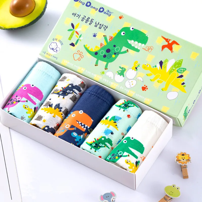 5 шт. / Лот нижнее белье для мальчиков мягкие хлопковые трусы детские трусики с