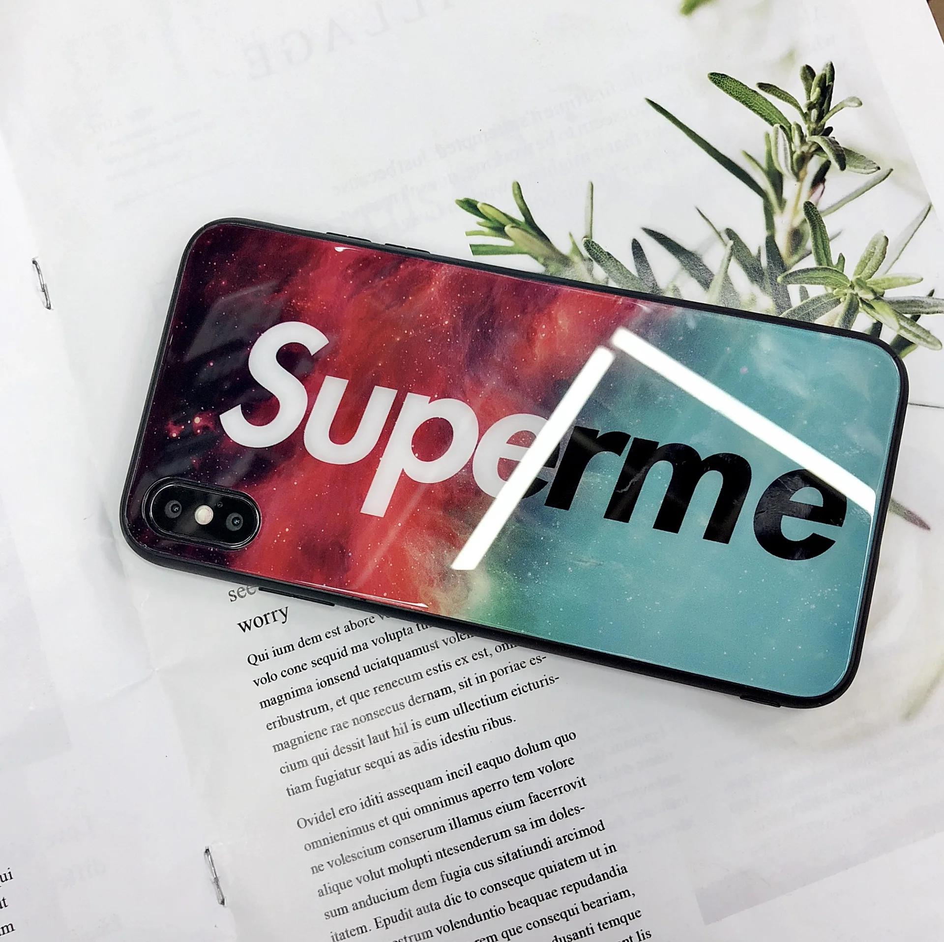 Suprme чехол для телефона стекло с надписью X для Apple 7plus защитный чехол Iphone11proma X чехол для телефона