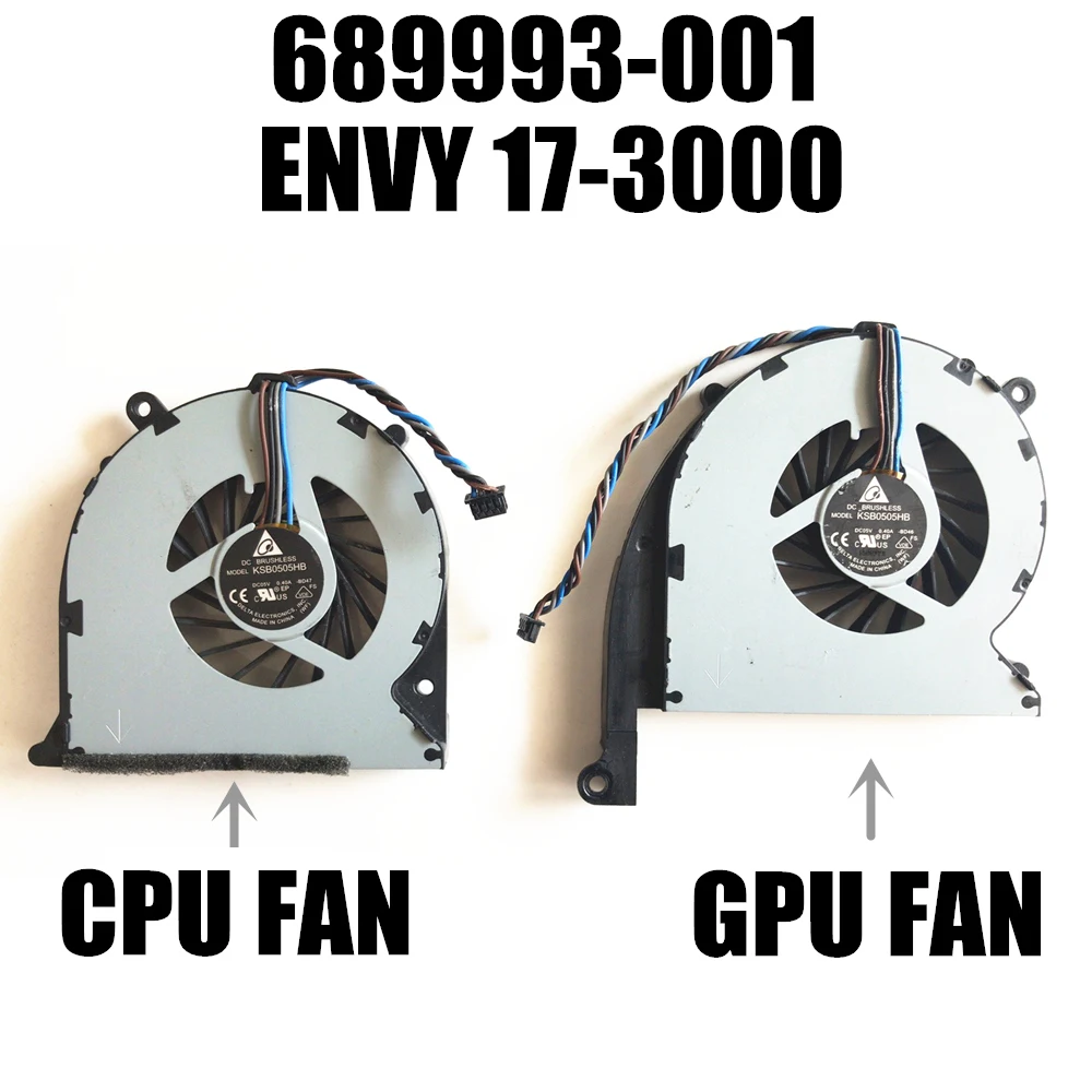 Новый Дельта KSB0505HB BD46 DC5V 0.40A вентилятор охлаждения для HP ENVY17 3000 Процессор