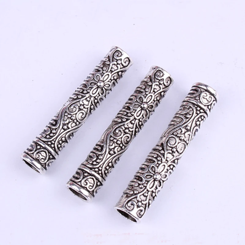 2 шт. кулон дреды манжеты оплетка Бусы Ожерелье Борода трубки антикварные DIY