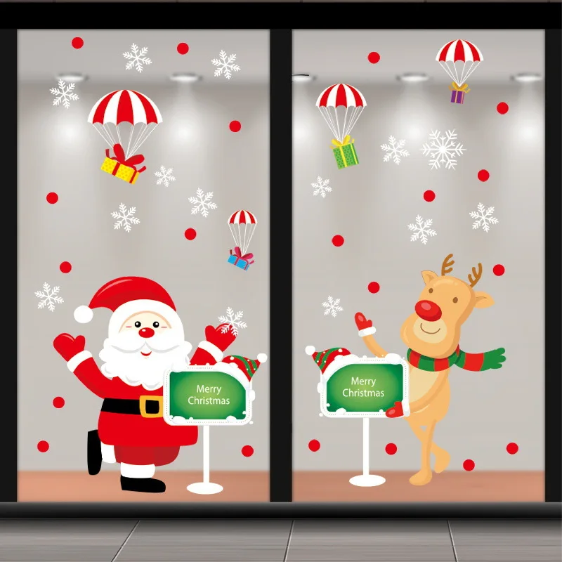 2019 New Christmas Decoration Static Stickers Year Wallpaper Glass Window Holiday Atmosphere | Игрушки и хобби
