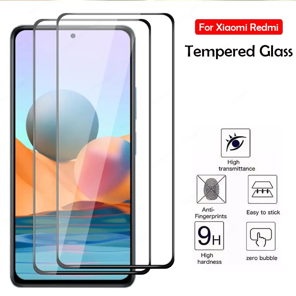 Tempered Glass For Xiaomi Redmi Note 11 Pro Note 10 9 8 7 6 Pro Max Screen Protector Redmi 10 Note 10s 9S 9T 8T 9C NFC 9A 8A 9 8