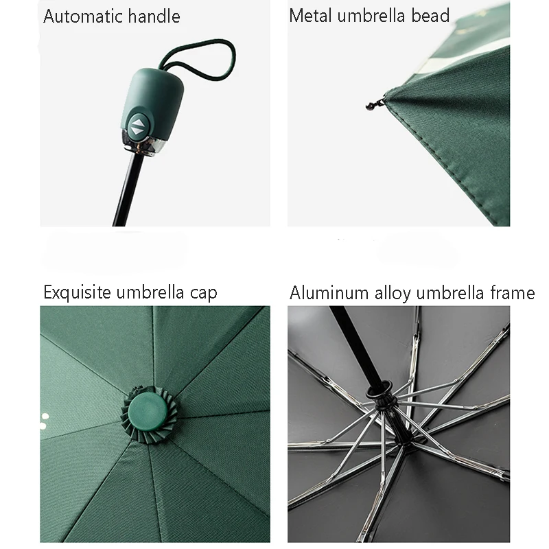 Женский автоматический зонтик с креативным складывающимся дизайном в виде кошачих когтей, с черным покрытием от солнца для путешествий и защиты от солнца для девочек и детей - Парагуас.