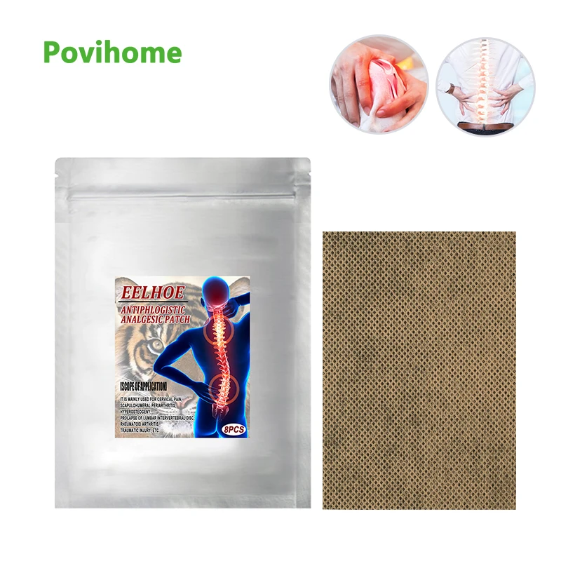 

8Pcs/Bag Tiger Analgesic Patch Rheumatoid Arthritis Relief Muscle Soreness Tendon Lumbar Intervertebral Pain Medical Herbal