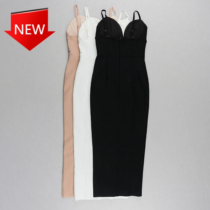 

Party Club Elegant Bodycon Bandage Dress Spaghetti Strap Ladies Clothes Bandage Women Dress 2020 New Summer Sexy