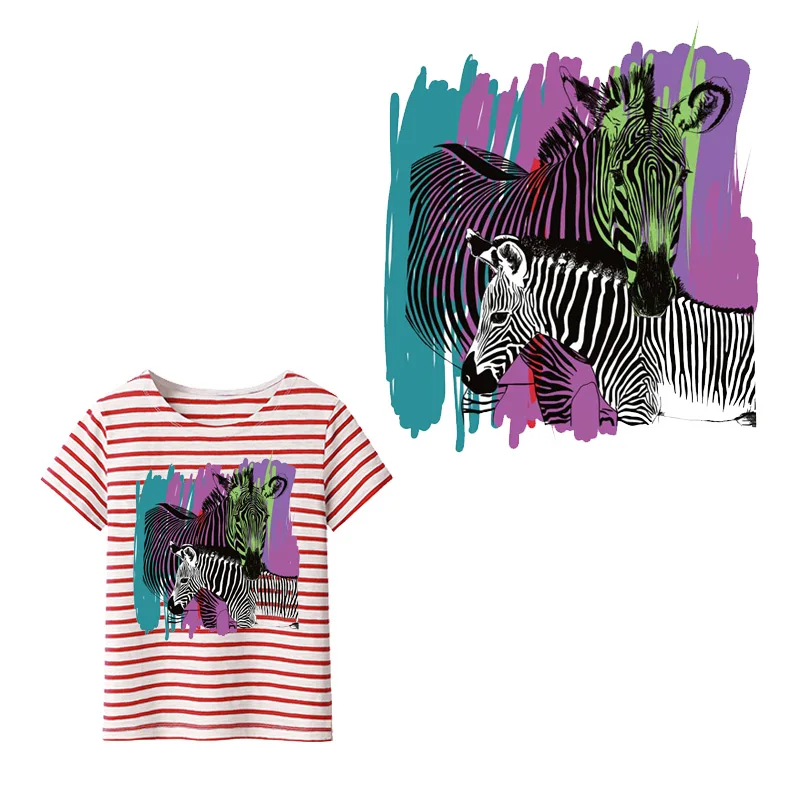 Термоклейкие нашивки Зебра для одежды аппликация сделай сам футболок курток