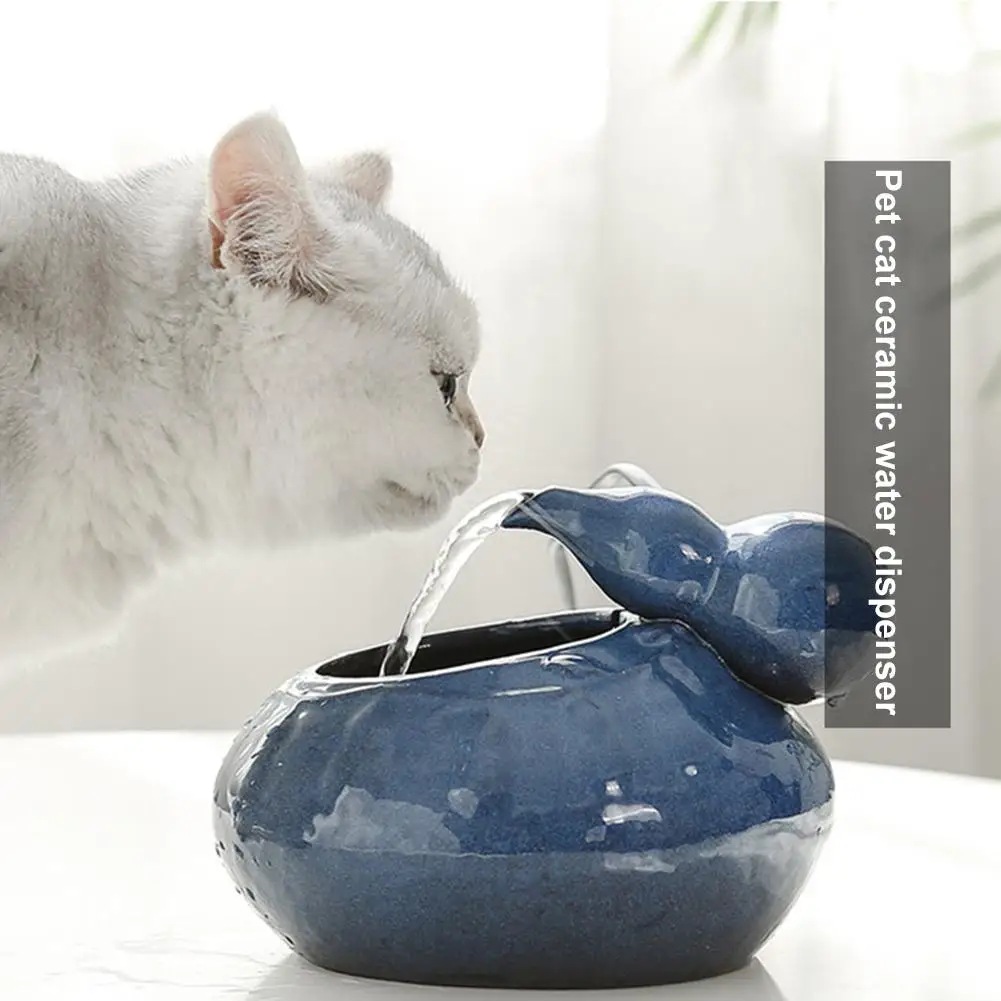 Pet Cat керамический диспенсер для воды автоматическая поилка циркулирующий фонтан с питьевой водой система фильтрации циркулирует воду