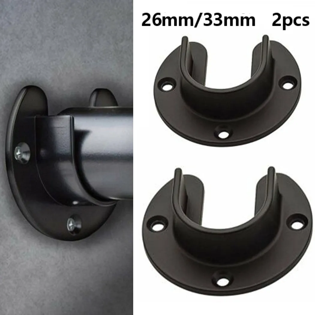 

Heavy Duty Closet Bracket Black Lever Hanger 2Pack Stainless Steel U Shaped