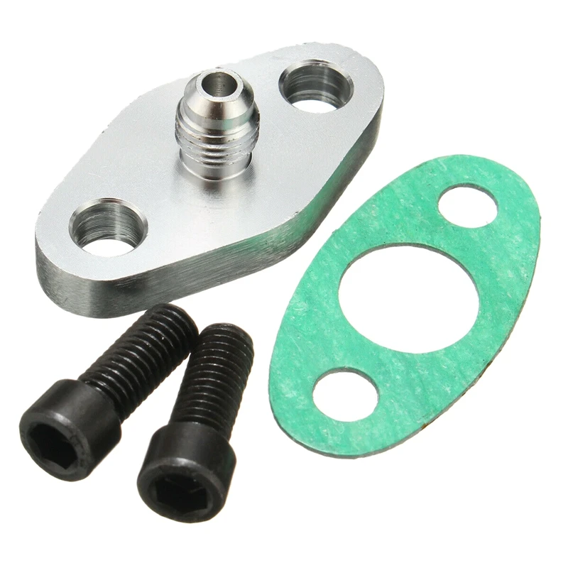 Турбо подачи масла линия Впускной фланец прокладка 4AN 4 штуцер адаптер для T3 T4 T04E