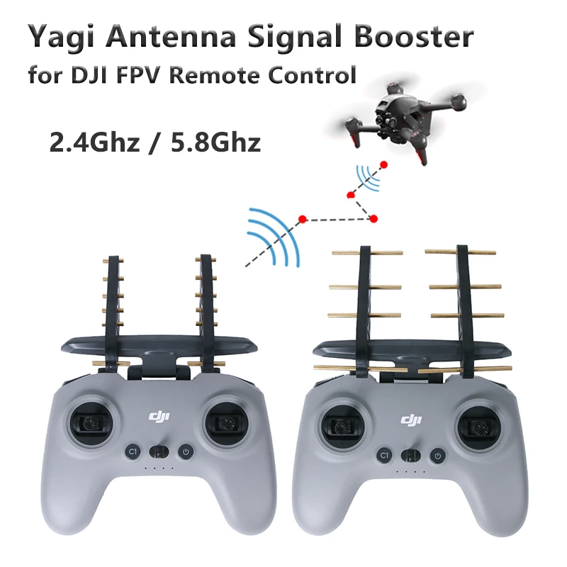 

Yagi Antenna Amplifier Signal Booster for DJI FPV Remote Control Range Extender 2.4/5.8Ghz Transmitter Drone Longer Accessories
