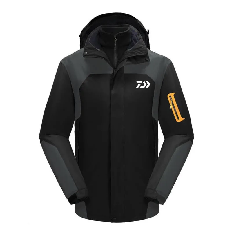 

Winter Mens Outdoors Sport Fishing Jacket Windbreaker Hooded Coat Plus Size Windproof Warm Fleece Fishing Jerseys Outwear