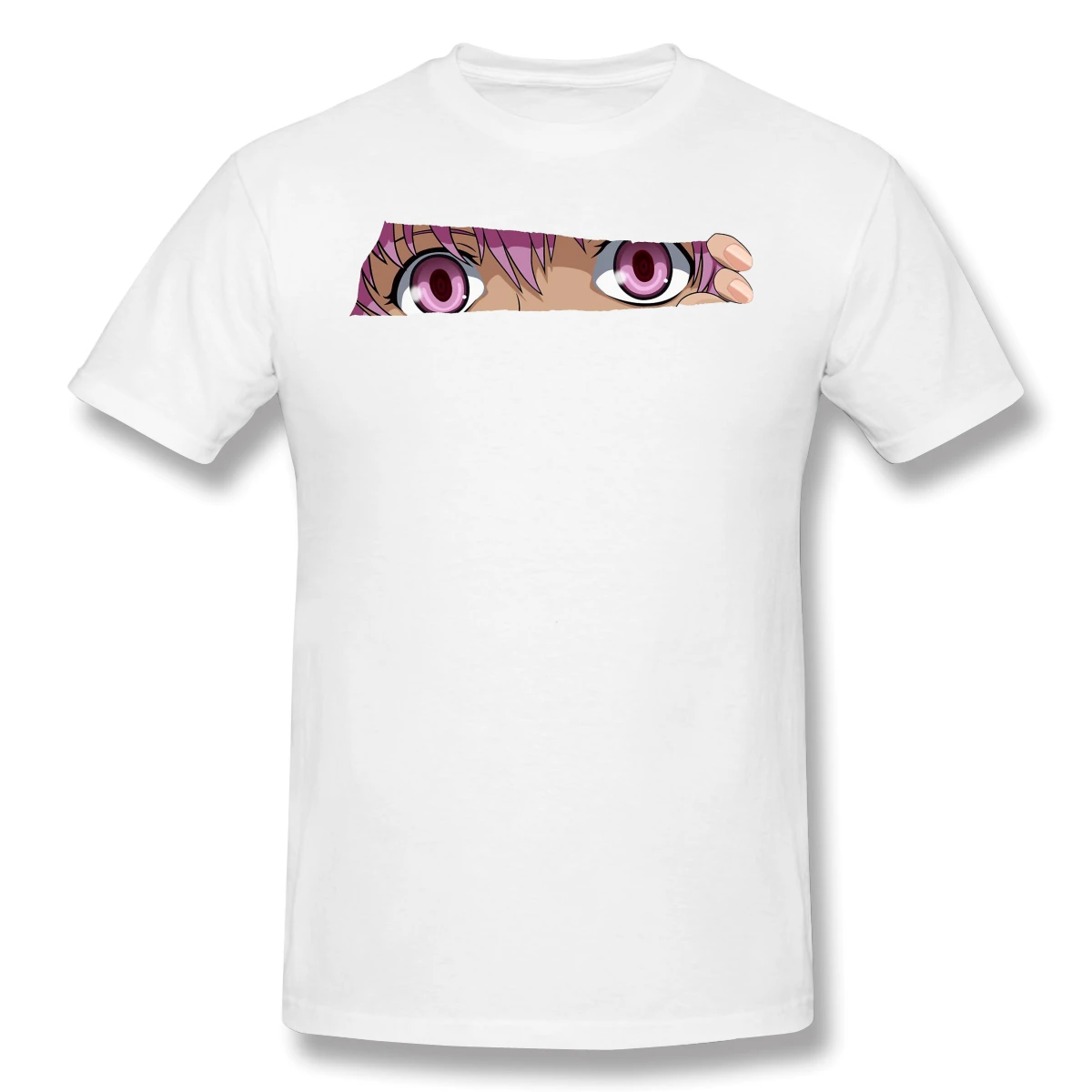 Men Mirai Nikki T-Shirts Funny Tops Nikki-gasai Yuno Pure Cotton Tees Harajuku tShirt | Мужская одежда