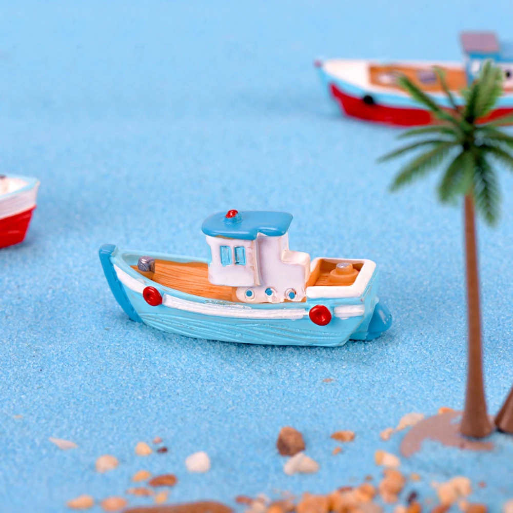 Креативная мини фигурка яхты морская модель украшение ремесло Декор миниатюрное