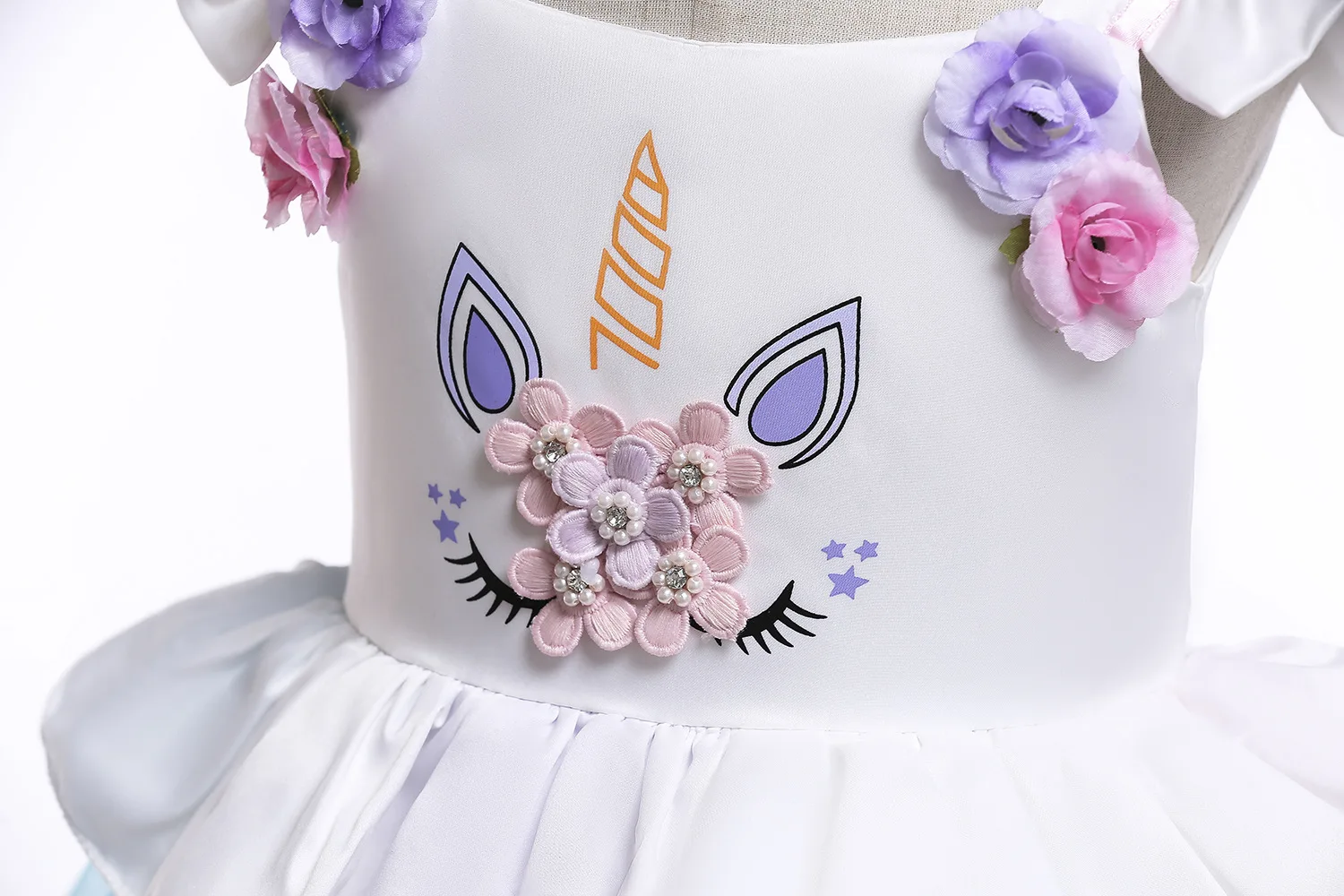 Girls Perform Unicorn Princess Lace Elegant Evening Party Cosplay Costume Toddler Christmas Dress | Детская одежда и обувь