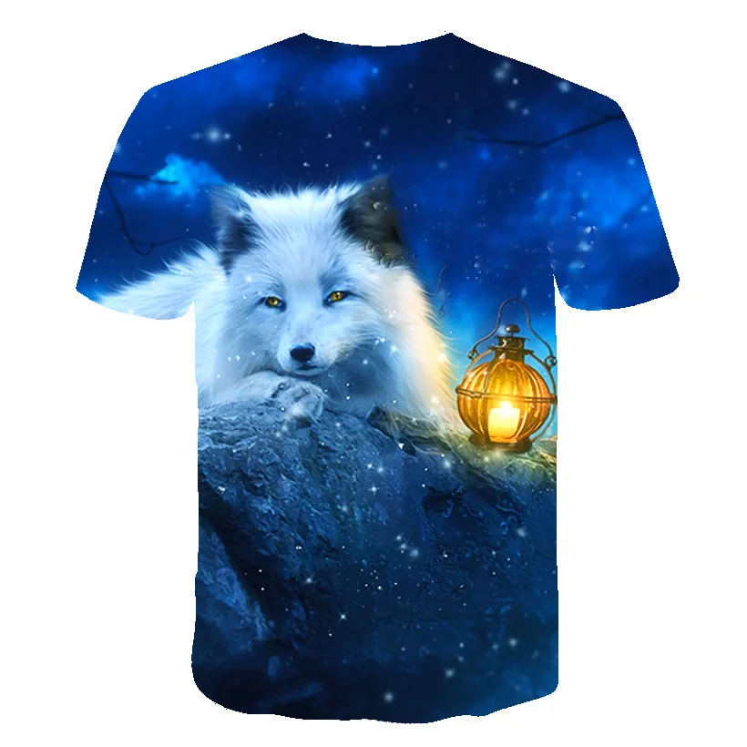 

Summer Kids 3D T shirt Animal Fox Cute Children T-shirt Boy Girl Spring Fashion Short Sleeve Clothing O Neck Tee Tops 2021 New