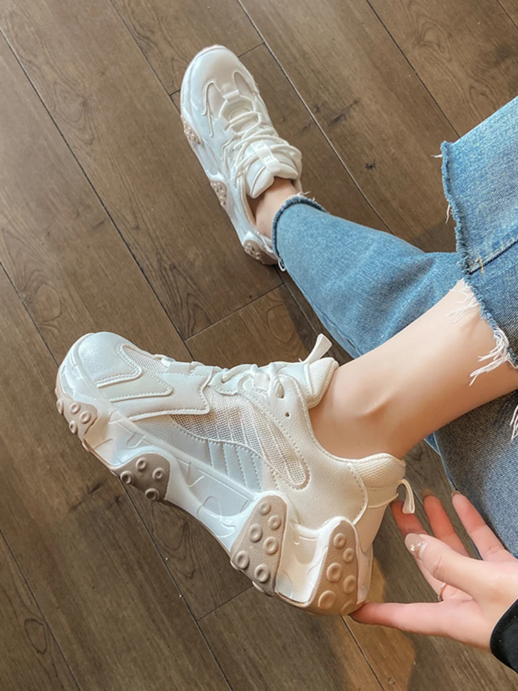 

Shoes Woman 2021 Round Toe Clogs Platform Slip On Sneakers Modis New Cross Creepers Sports Cute Small Casual Cotton Fabric Rubbe