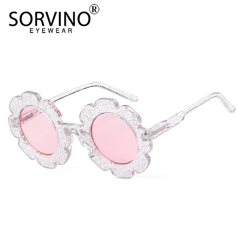 SORVINO/Винтажные детские солнцезащитные очки с круглым цветком Брендовые