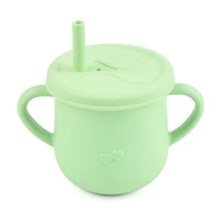 lervanla baby drinking cup leak proof cup straw cupbaby training cup childrens silicone straw cup