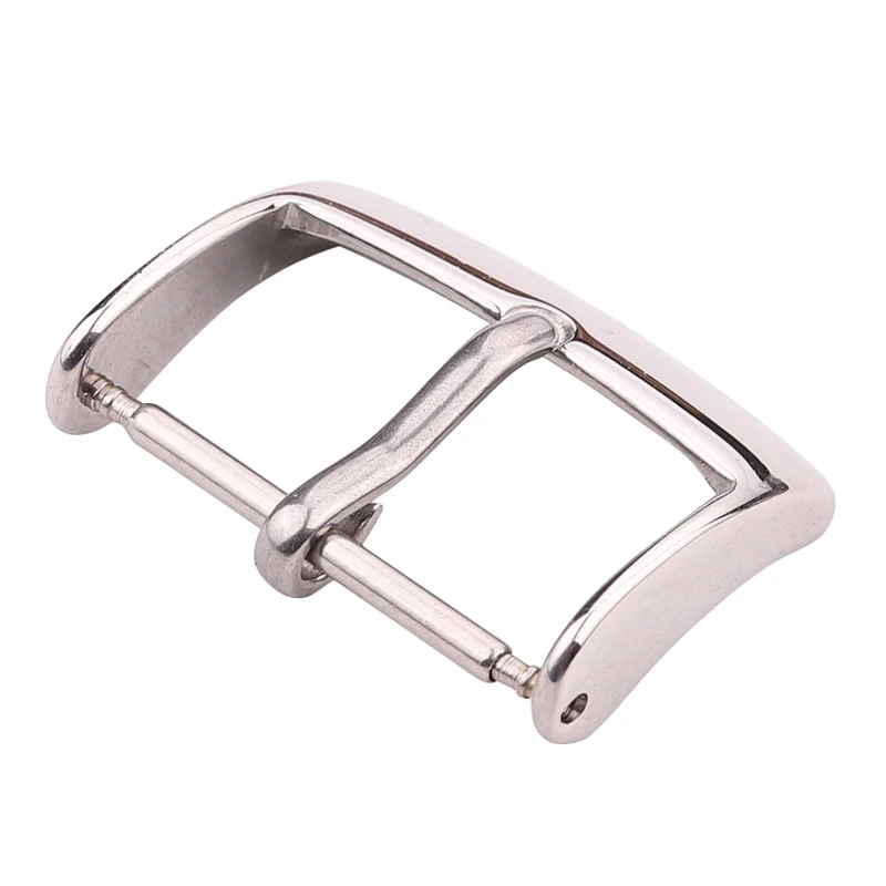 Stainless Steel Watch Band Buckle Silver Polished 16mm 18mm Watchband Strap Clasp Belt Accessories