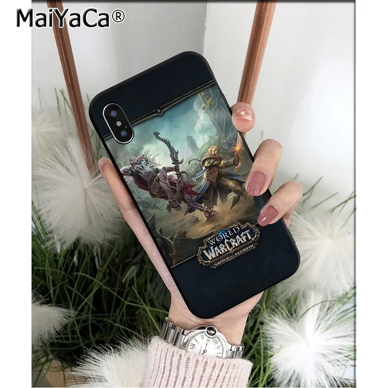 Мягкий чехол из ТПУ MaiYaCa World of Warcraft Arthas Sylvanas для iPhone 5 5Sx 6 7plus 8 8Plus X XS MAX