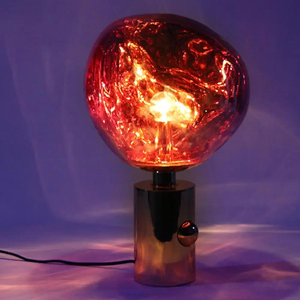 Настольная лампа из вулканической лавы стеклянная настольная прикроватная