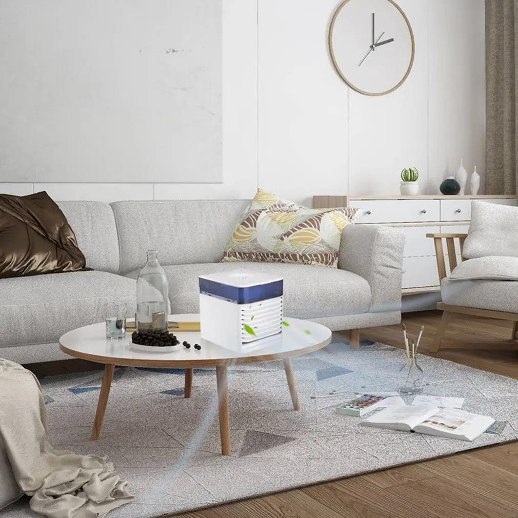 

Mini Air Conditioner Air Cooler Fan 7 Colors Light USB Portable Air Conditioner Sterilization isinfection Air Cooling Fan