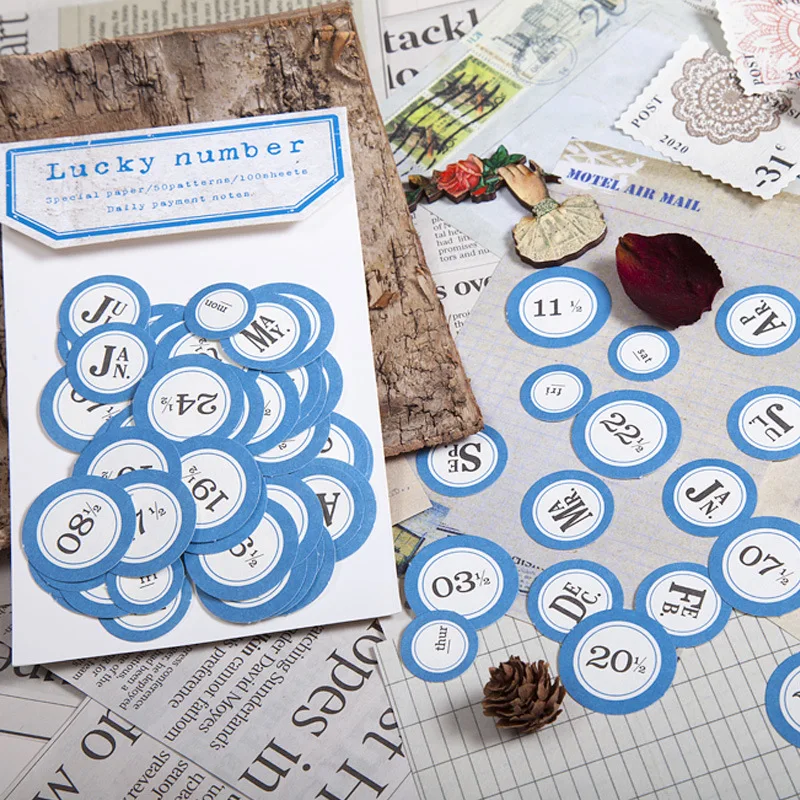 100 шт./цвет наклейки для дневника