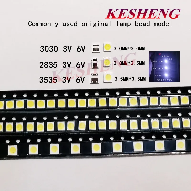 50 100 шт. светодиодная подсветка для телевизора LG 2835 3030 3535 3 в 6 1 Вт Вт|Подвесные