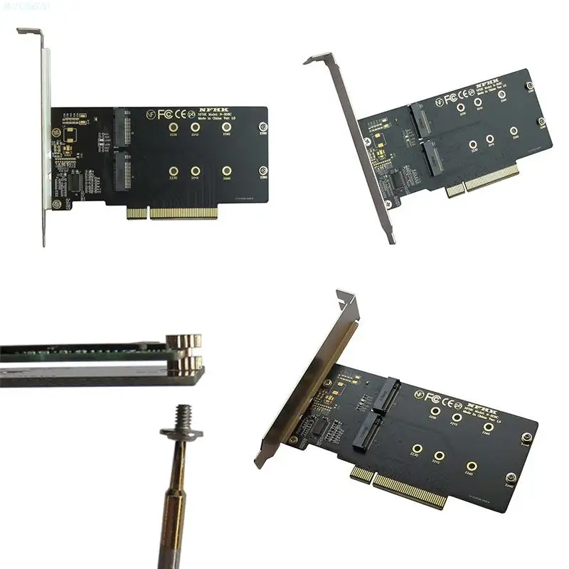 

PCIe 3,0x8 до 2 NVMe M.2 NGFF SSD диск массив карты VROC адаптер карты