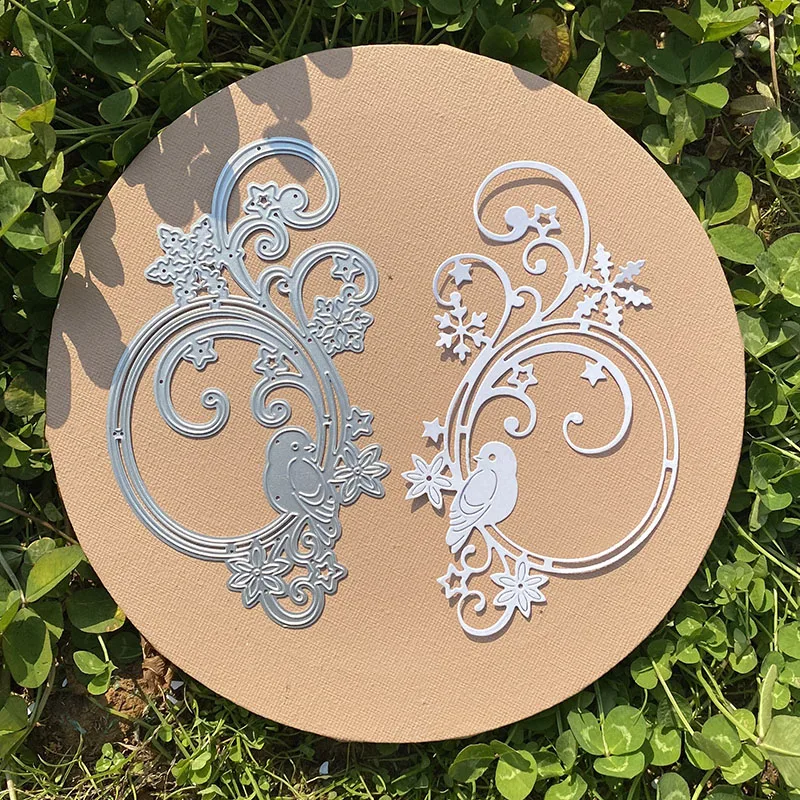 Новое поступление 2021 трафарет в виде птичьих ветвей металлические пресс-формы