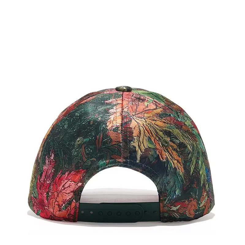 3D Colorful Maple Leaves Baseball Cap Wild Caps Unisex Men Autumn Spring Sport Uv50+Flat Along Sun Hats