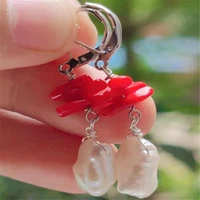 natural white baroque freshwater pearl earrings silver real earbob women accessories aaa light party