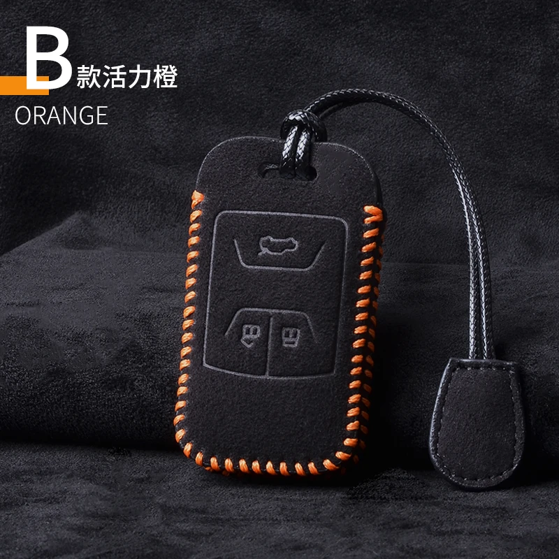 

Leather Key Case Remote Cover Protect for chery 8 3Buttons Car Flip Key shell Accessories case starline