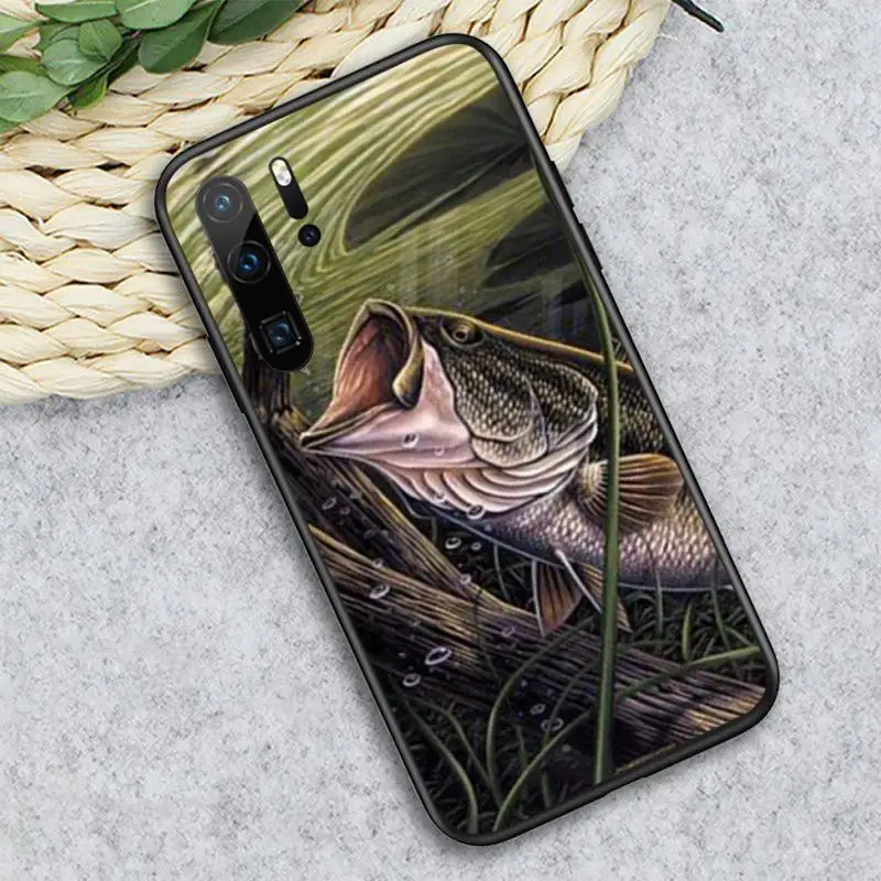 

Carp Fishing retro pattern Phone Case For Huawei honor Mate P 10 20 30 40 i 9 8 pro x Lite smart 2019 nova 5t