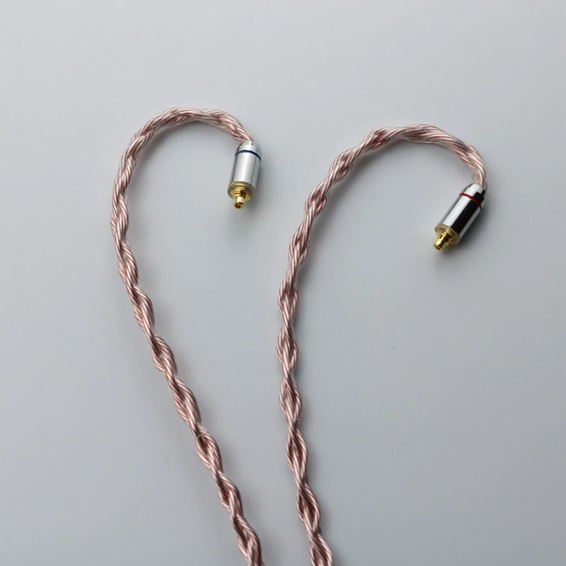 

8 cores Single crystal copper silver plated head Upgrade Cable MMCX 0.78mm With 2.5/3.5/ 4.4mm Plug For ZS10 PRO ZSN PRO AS16