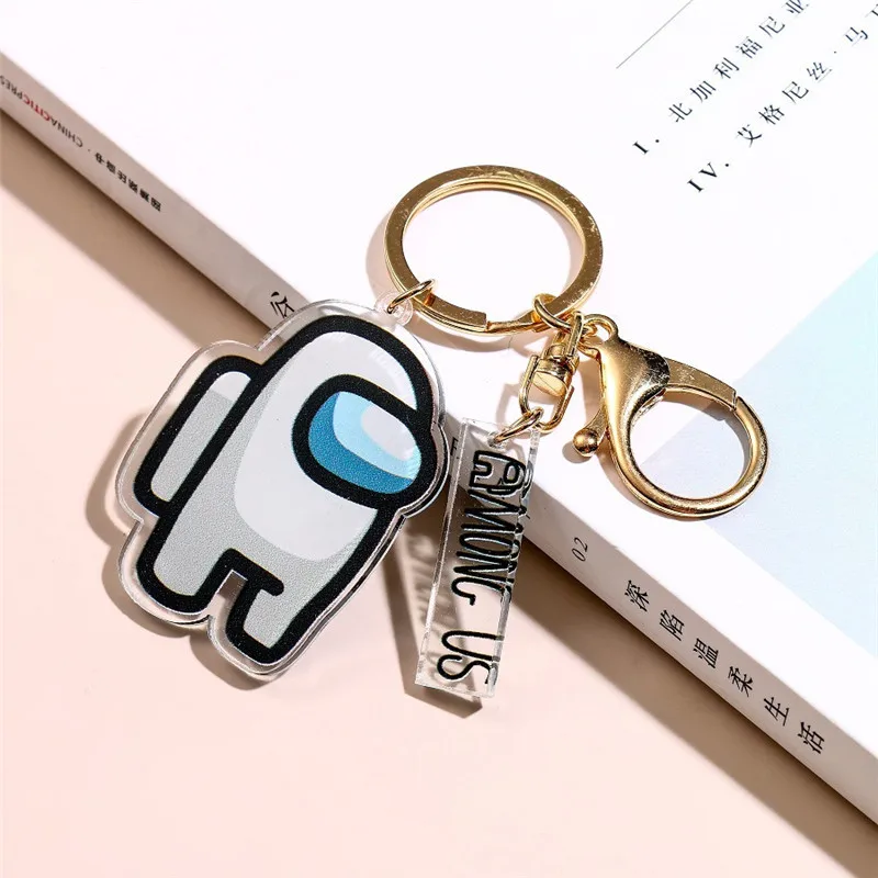 

Anime Among Us Game Figure Toy Cartoon Keychain Car Keys Decoration Lovely Pendant Christmas Gift Card Package To Hang