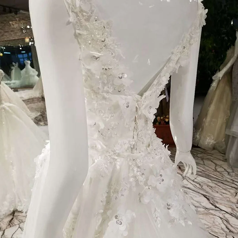 LSS005 свадебное платье с кружевомРоскошное со съемным кружевным кружевом на