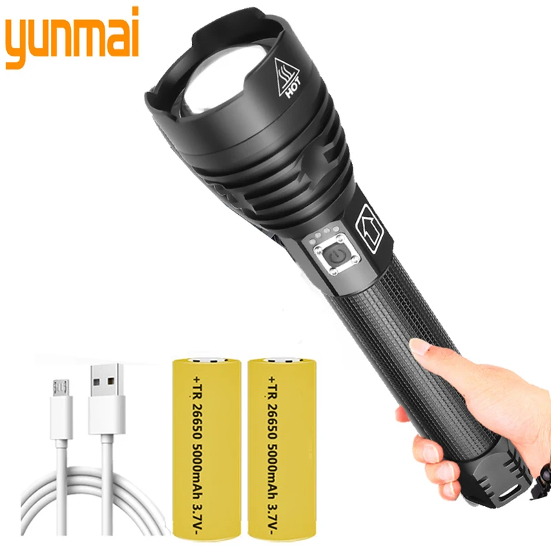 Günstig Zoomable Fackel Aluminium Wasserdichte Licht Laterne XHP() Leistungsstarke Led Taschenlampe Usb Aufladbare 18650 26650 Batterie