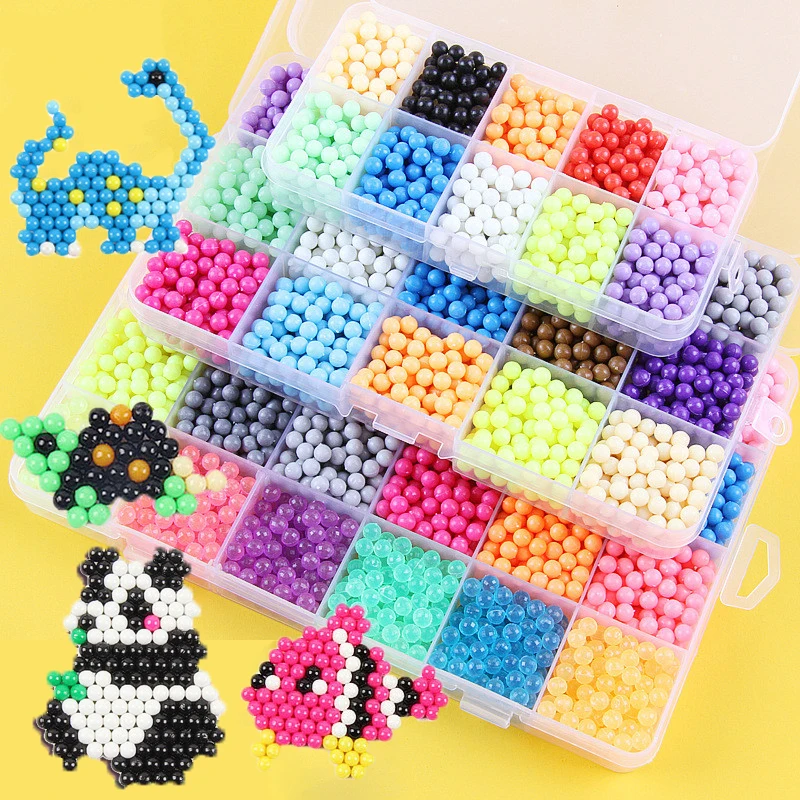 

DIY Beads Puzzle Games Water Spray Beads 3D Handmade Magic Beads Kids Crystal Beads Toys For Children