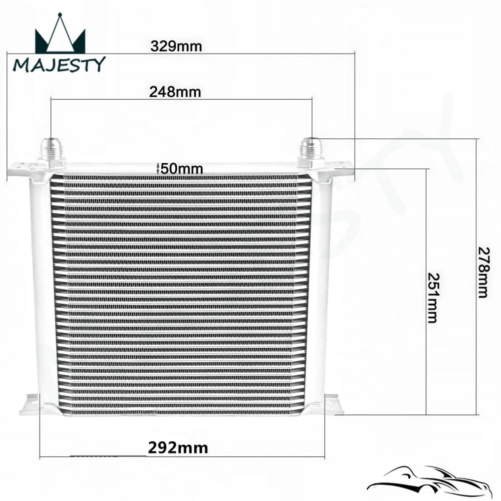 Универсальный Масляный радиатор коробки передач AN10 34Row 248 мм британского типа +