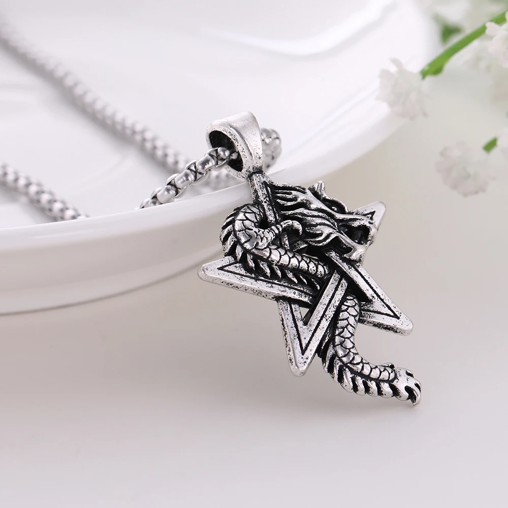 Рыболовный крючок Дракон Викинг амулет скандинавской руны Подвески пентаграмма