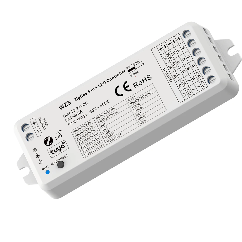 Светодиодная лента Zigbee Tuya RGB + CCT 12 в пост. Тока 24 В | Лампы и освещение
