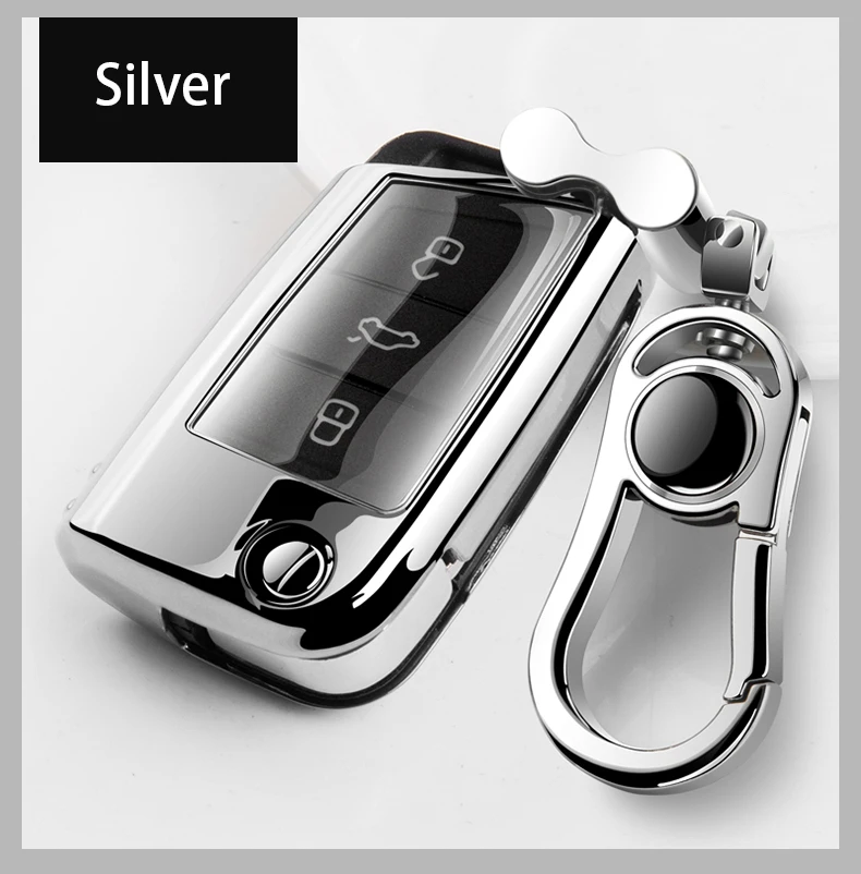 Новый мягкий ТПУ цветной Чехол для автомобильного ключа VW Golf 7 MK7 Seat Leon Ibiza Polo Volkswagen