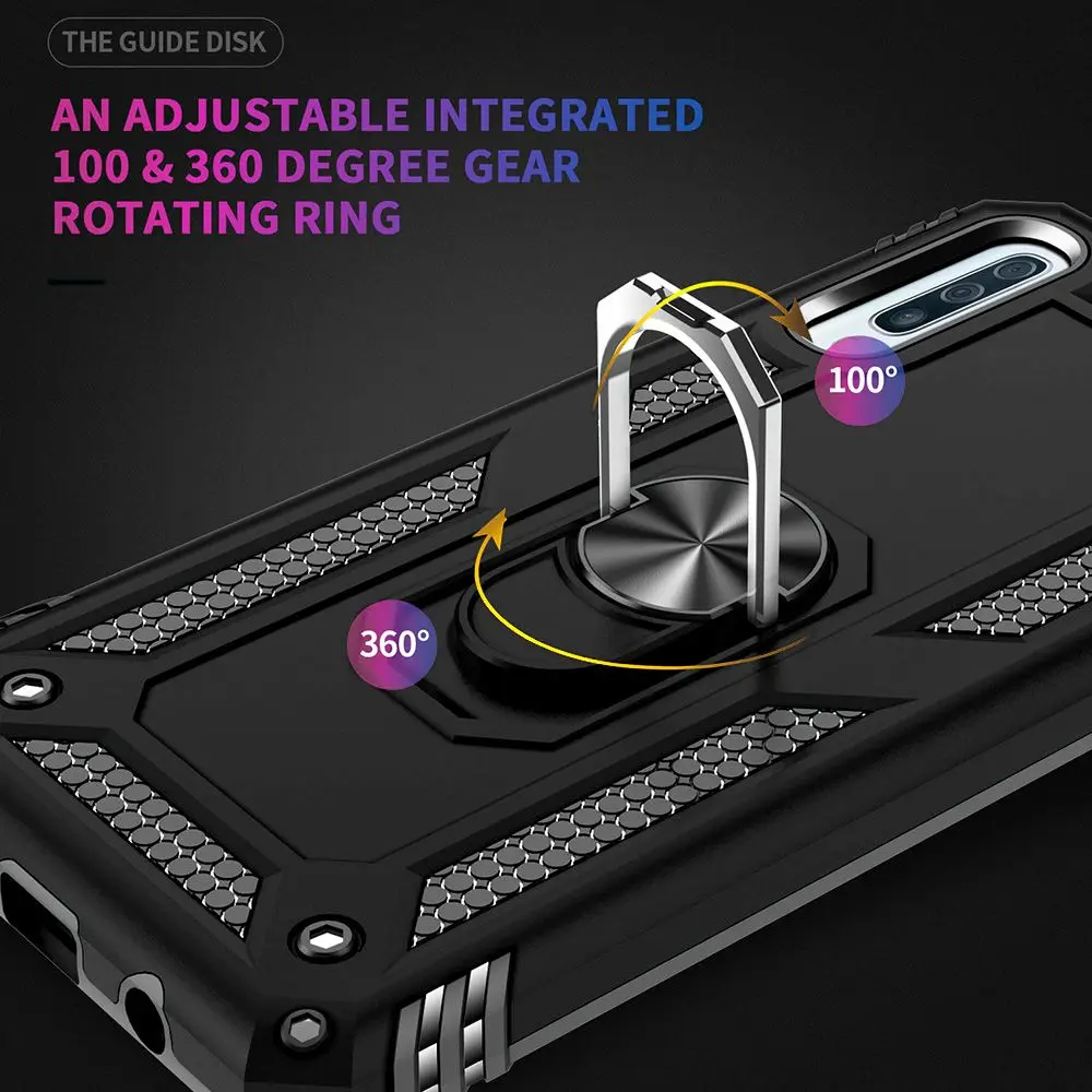 LAPOPNUT Stand Magnetic Silicone PC+TPU Case for Samsung Galaxy A71 A51 A70 A30 A50 A40 A20e A10 A20 A41 A21s Shockproof Cover | Мобильные