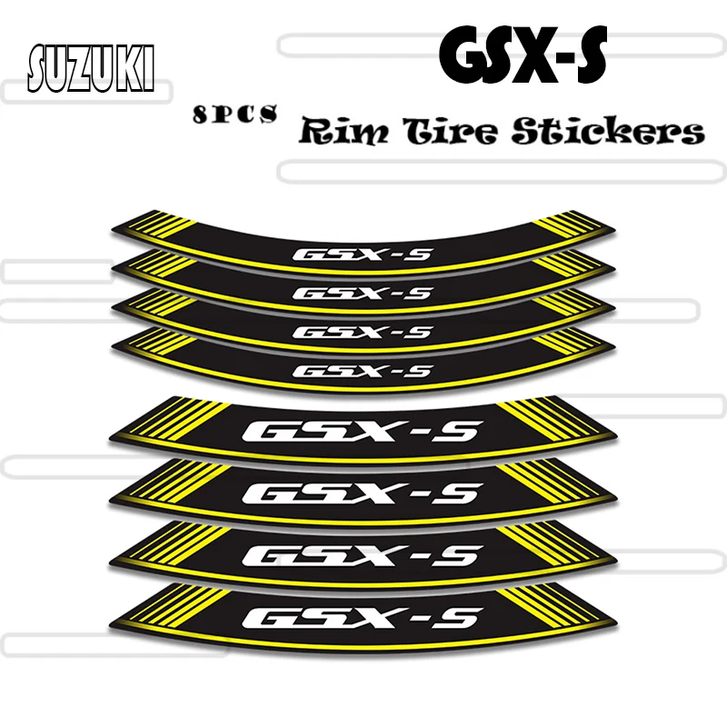 

Motorcycle Front and Rear Wheel Rim Edge Sticker Decal Emblem MotorBike Refit Decoration For SUZUKI GSX-S 17 inch GSXS 1000 750