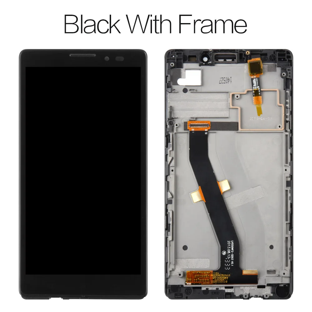 Screen with frame Протестировано для lenovo Vibe Z, сенсорный ЖК-экран для lenovo Vibe Z, дигитайзер, сборка, запасные части K910 - Цвет: Screen with frame