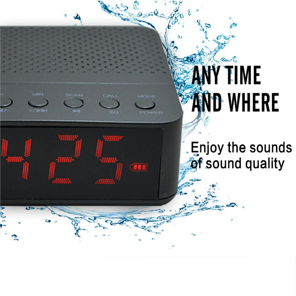 Ligofwis Портативный Bluetooth Динамик Беспроводной стерео музыкальный ящик время