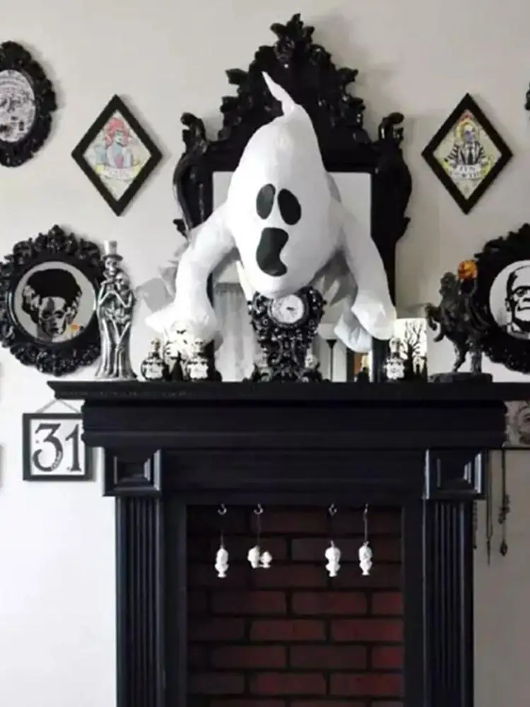 

Horror Halloween Bumping Window Ghost Uneasy Angry Surprised Three Expressions Broken Window Ghost Outdoor Window Decorations